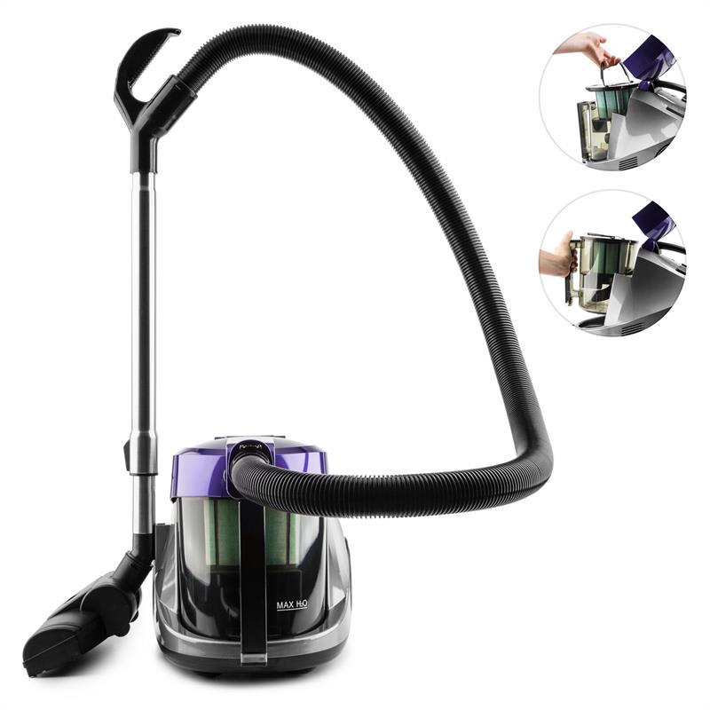 OneConcept Aquapura, fialový, vodný vysávač, mokré/suché vysávanie, HEPA filter – Obrázok 3