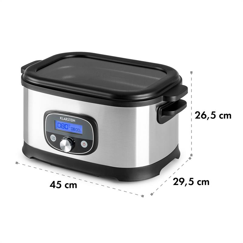 Klarstein Jacuzzi, varič sous vide, 6 l, 520 W, +/-0,5 °C, LCD, ušľachtilá oceľ, brúsená – Obrázok 5