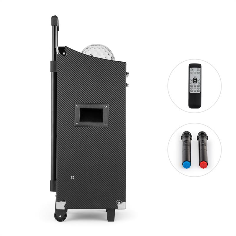 Auna DisGo Box 100, 100 W RMS, mobilný DJ reproduktor s disko svetlom, bluetooth, USB – Obrázok 4