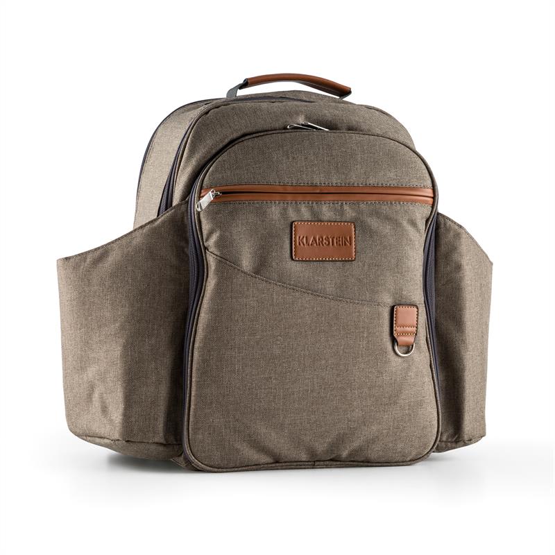 Klarstein Halford, piknikový ruksak, 4 osoby, príbor z ušľachtilej ocele 430, polyester – Obrázok 4