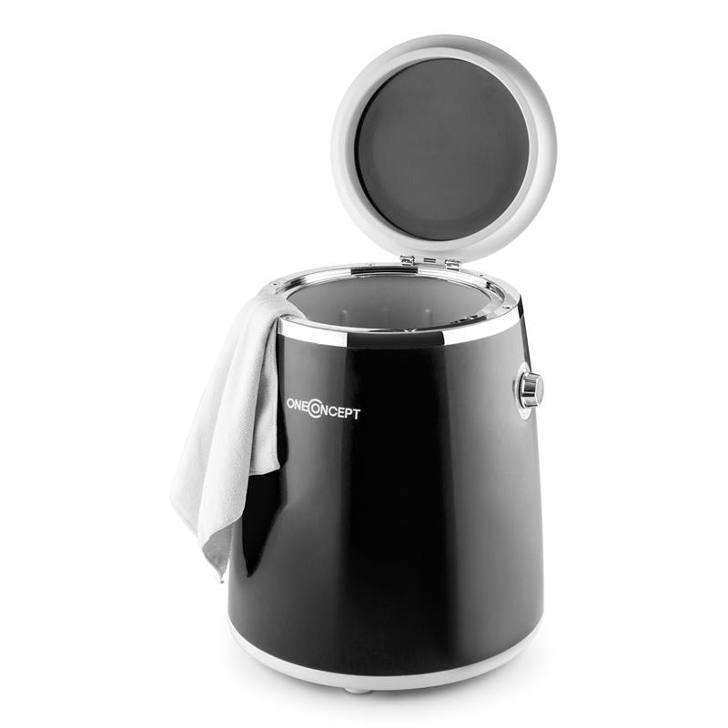 OneConcept Ecowash-Pico, čierna, mini práčka, funkcia žmýkania, 3,5 kg, 260 W – Obrázok 2