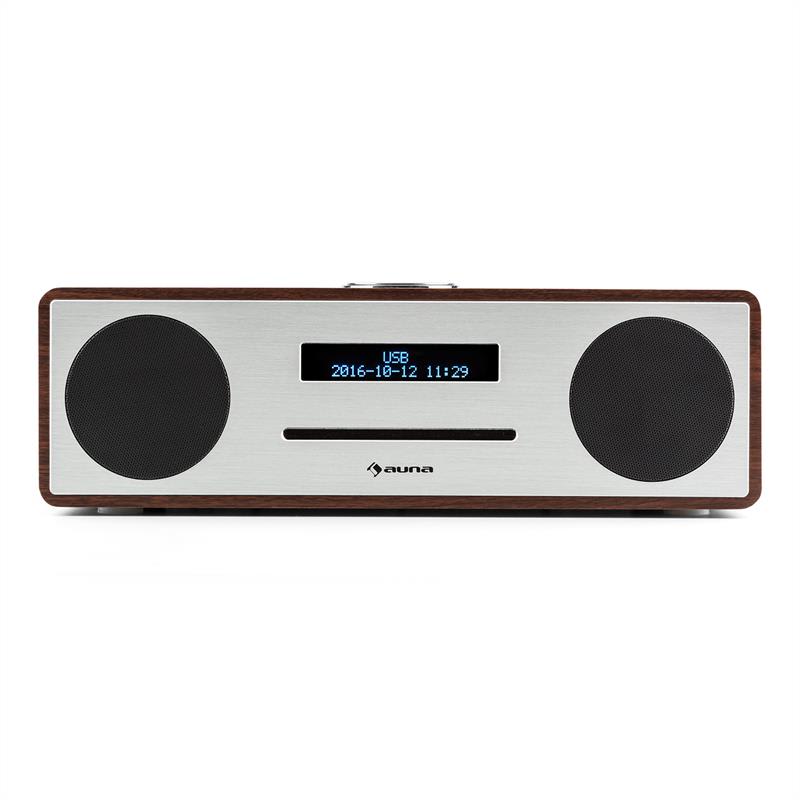Auna Standford DAB-CD-rádio DAB+ bluetooth USB MP3 AUX FM, farba vlašského orecha – Obrázok 3