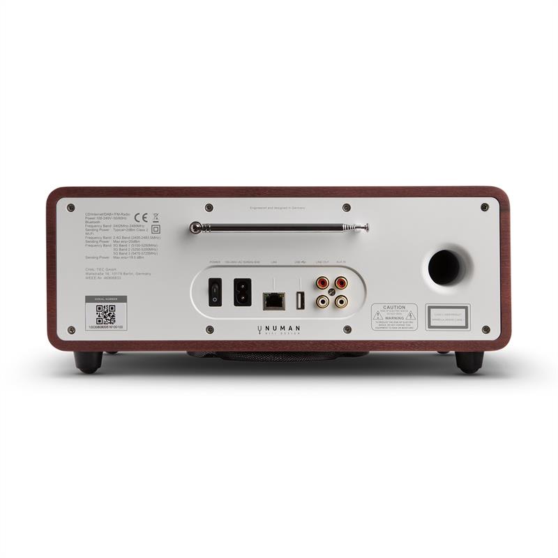 Numan Two, wenge, 2.1 internetové rádio, CD, 30 W, bluetooth, Spotify Connect – Obrázok 4