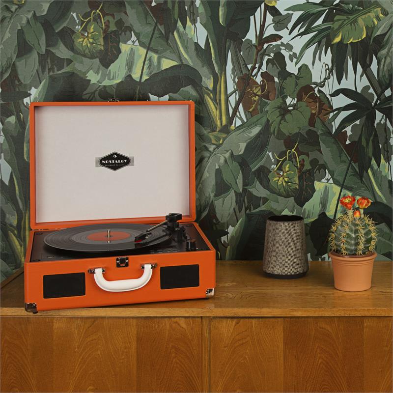 Auna Peggy Sue OR prenosný retro gramofón, CD USB SD, oranžová farba – Obrázok 3