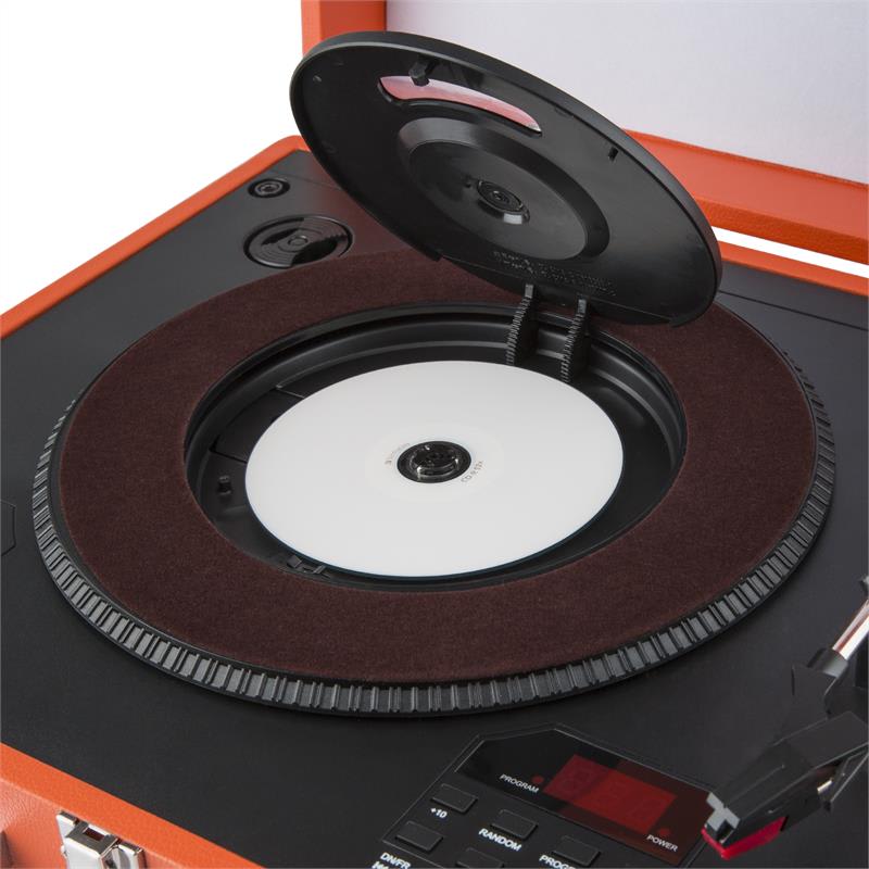 Auna Peggy Sue OR prenosný retro gramofón, CD USB SD, oranžová farba – Obrázok 5