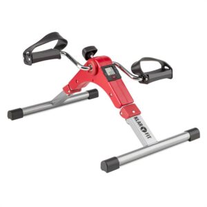 KLARFIT Continus Pro Mini Bike, pedálový prístroj na cvičenie, displej, sklápací, červená farba