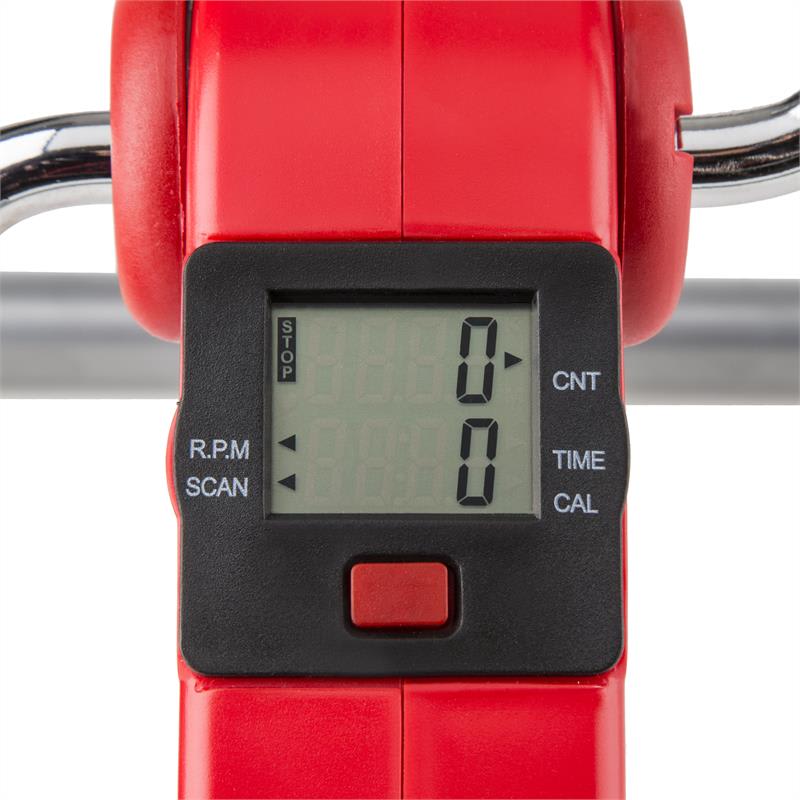 KLARFIT Continus Pro Mini Bike, pedálový prístroj na cvičenie, displej, sklápací, červená farba – Obrázok 4