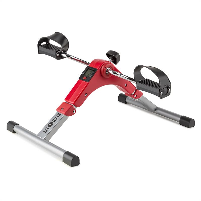 KLARFIT Continus Pro Mini Bike, pedálový prístroj na cvičenie, displej, sklápací, červená farba – Obrázok 5