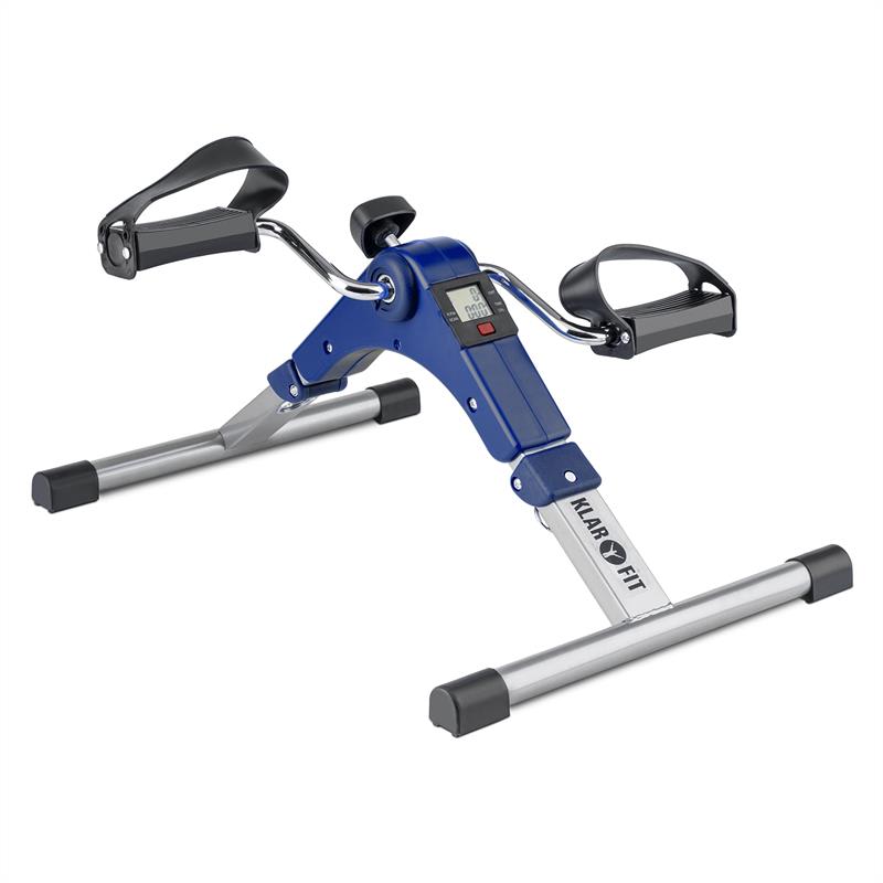 KLARFIT Continus Pro Mini Bike, pedálový prístroj na cvičenie, displej, sklápací, modrá farba