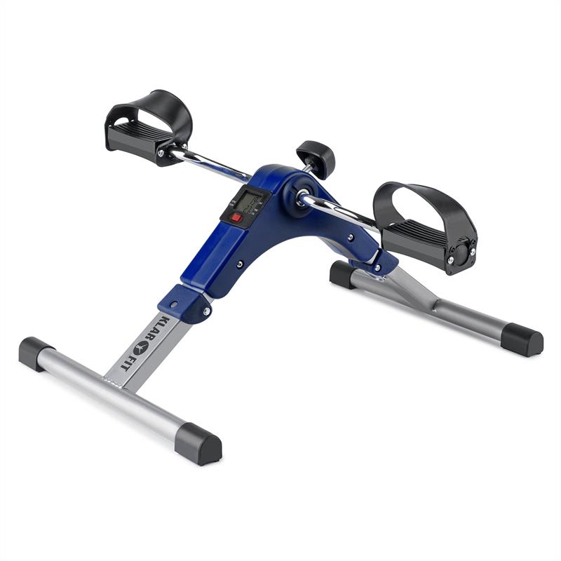 KLARFIT Continus Pro Mini Bike, pedálový prístroj na cvičenie, displej, sklápací, modrá farba – Obrázok 5