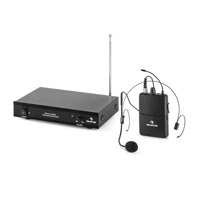 Auna Pro VHF-1-HS 1-kanálová VHF mikrofónová sada headset 50m – Obrázok 5