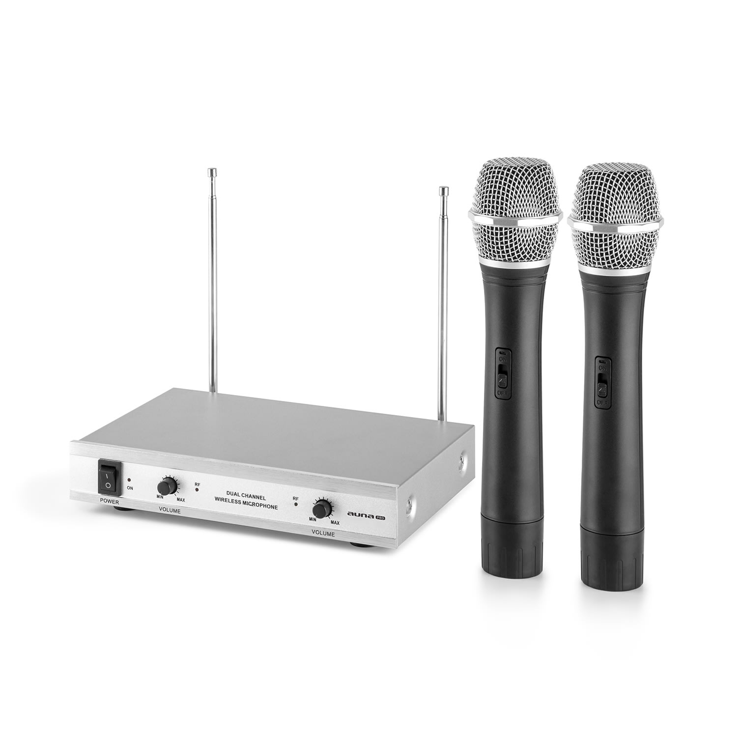 Auna Pro VHF-2-H 2-kanálová VHF mikrofónová sada 2x ručný mikrofón 50m – Obrázok 5