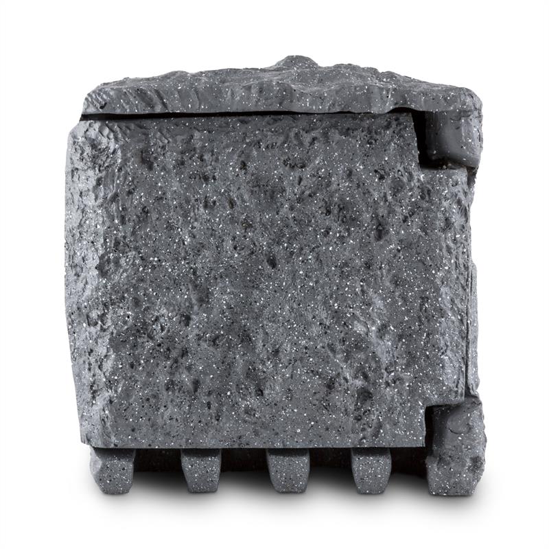 Waldbeck Power Rock, záhradná zásuvka, 4-itý rozdeľovač, 5 m, skala, tmavosivá – Obrázok 2