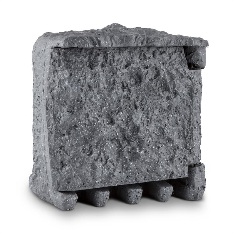 Waldbeck Timer Rock, záhradná zásuvka, 2-itý rozdeľovač, 1.5 m, spínacie hodiny, skala, tmavosivá – Obrázok 2