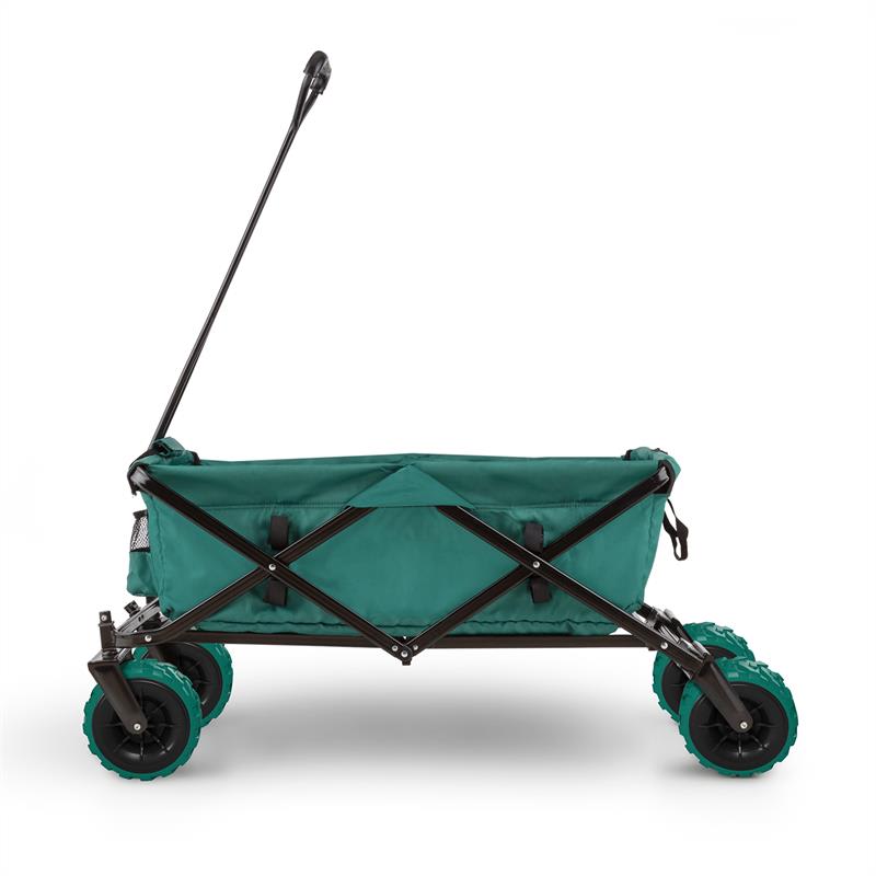 Waldbeck The Green, ručný vozík, skladací, 70 kg, 90 l, kolesá Ø 10 cm, zelený – Obrázok 2