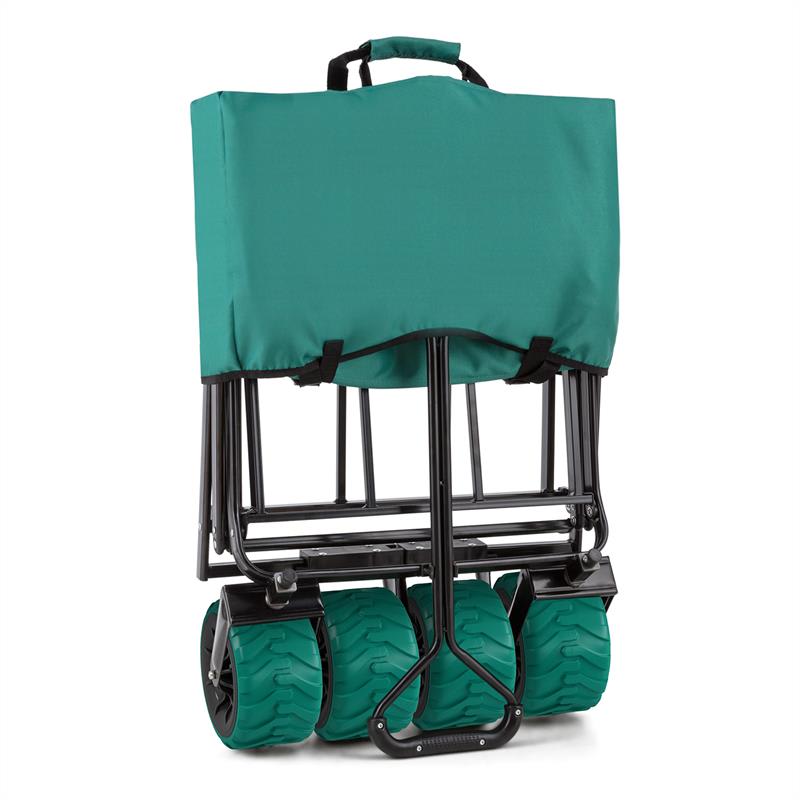 Waldbeck The Green, ručný vozík, skladací, 70 kg, 90 l, kolesá Ø 10 cm, zelený – Obrázok 4