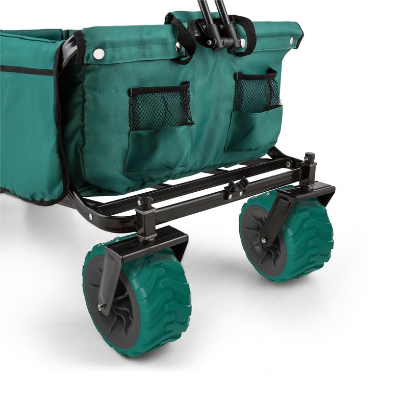Waldbeck The Green, ručný vozík, skladací, 70 kg, 90 l, kolesá Ø 10 cm, zelený – Obrázok 5