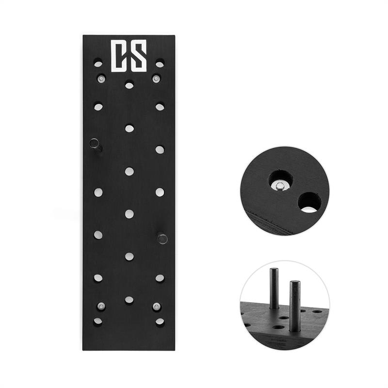 Capital Sports Pegstar Pegboard, doska na zhyby, 102 x 30 x 3,8 cm, čierna – Obrázok 3
