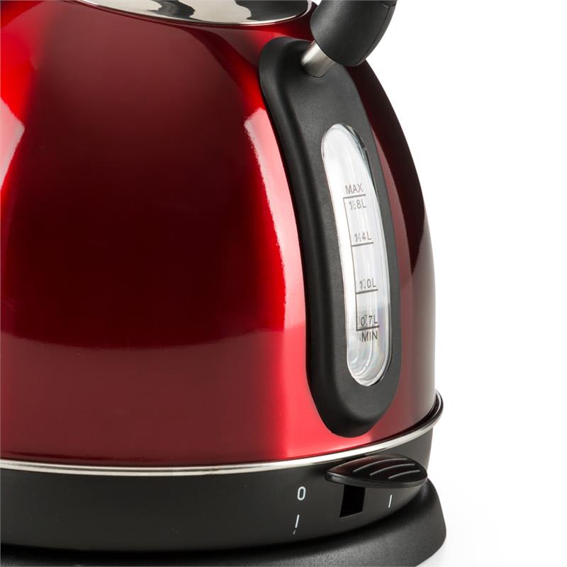 Klarstein Teatime varič na vodu čajová kanvica 1850-2200 W 1,8 l ušľachtilá oceľ rubínovo červená – Obrázok 4