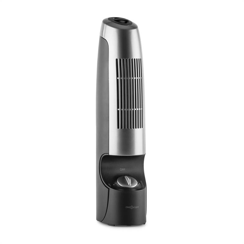 OneConcept St. Oberholz 2G, mini ionizátor a ventilátor, čierna/strieborná