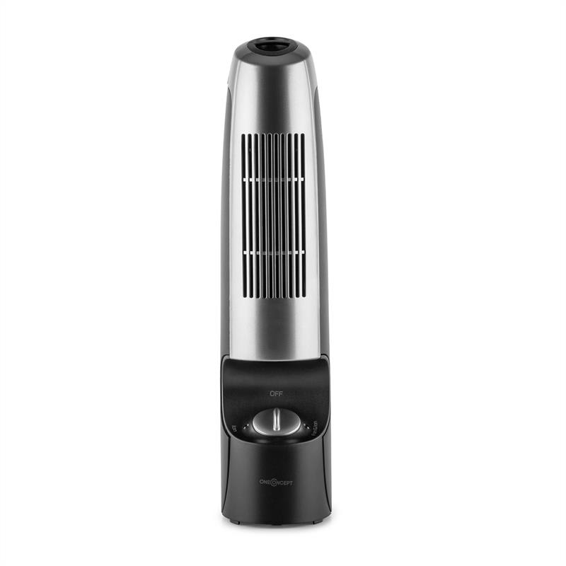 OneConcept St. Oberholz 2G, mini ionizátor a ventilátor, čierna/strieborná – Obrázok 2