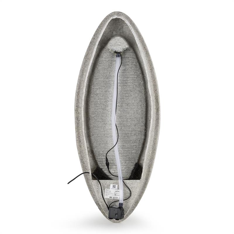 Blumfeldt Gavarnie, nástenná fontána, LED, 37.5 x 89.5 x 9 cm, oválna, 6 W pumpa, IP67 – Obrázok 5