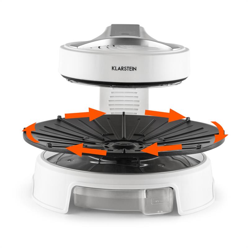 Klarstein Maverick, biely, halogénový gril, barbecue gril bez dymu, stolný gril, 1500 W – Obrázok 2