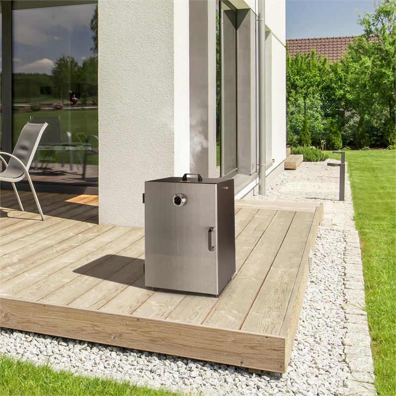 Klarstein Flintstone Steel, udiareň, údiaca pec, elektrická, 800 W, ušľachtilá oceľ – Obrázok 2