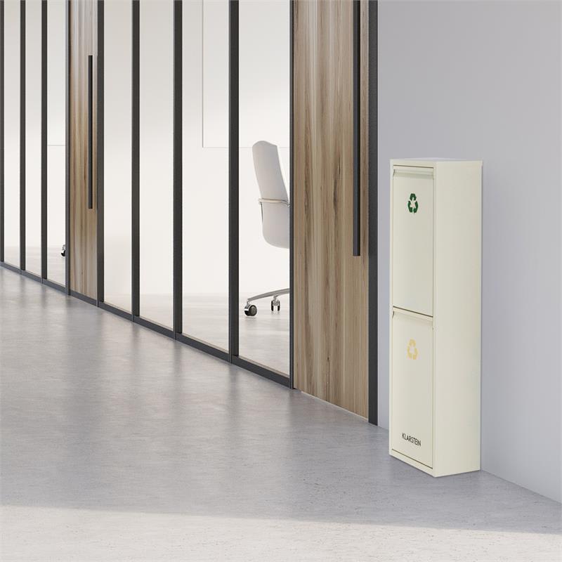 Klarstein Ordnungshütter 2, 30 l, krémovo-béžová, box na triedený odpad, 2 x 15 l – Obrázok 5