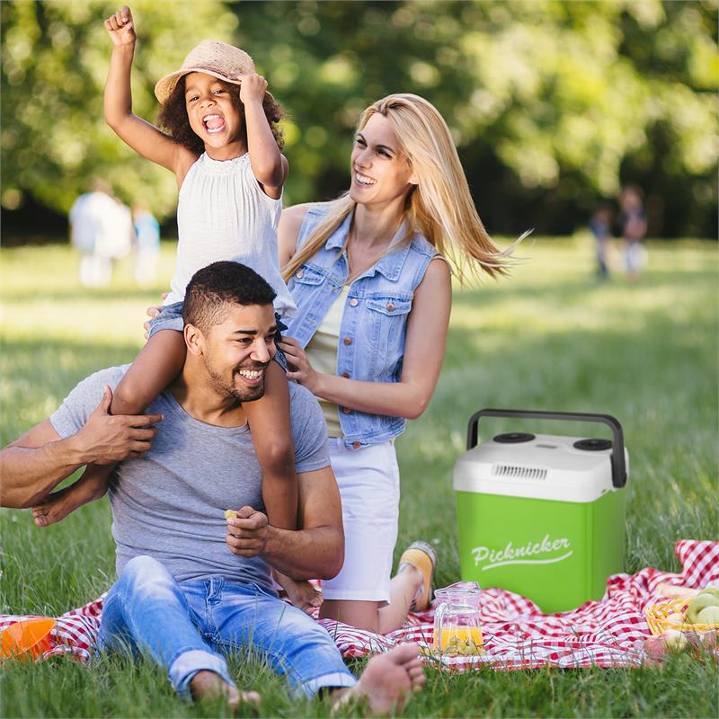 Klarstein Picknicker XL termo chladiaci box 32l A++ AC DC auto zelená – Obrázok 3