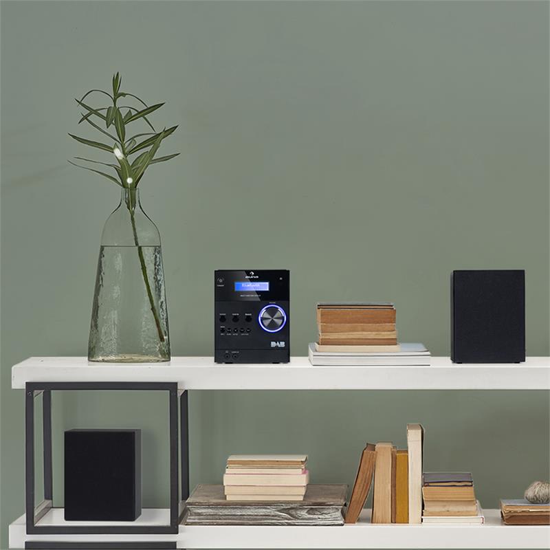 Auna MC-20 DAB micro stereo zariadenie, DAB+, bluetooth, diaľkové ovládanie, čierna farba – Obrázok 2