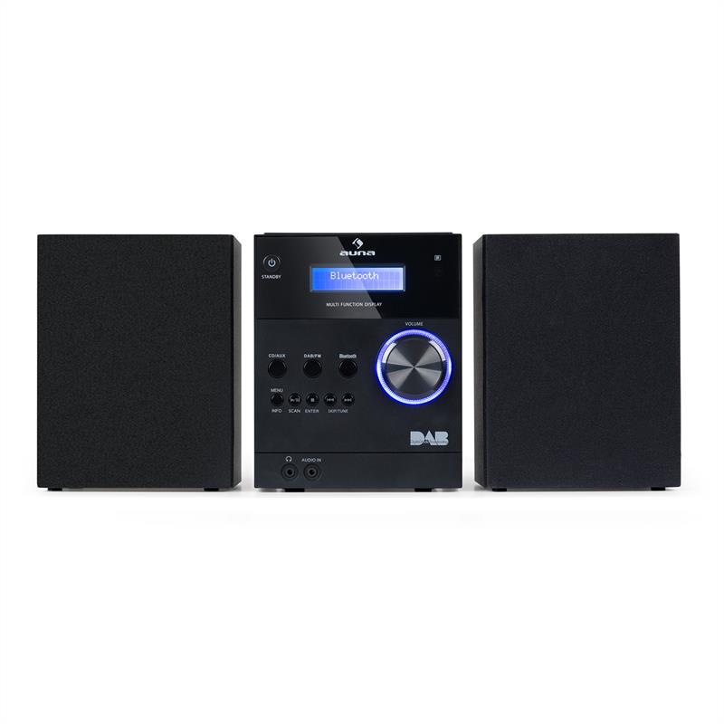 Auna MC-20 DAB micro stereo zariadenie, DAB+, bluetooth, diaľkové ovládanie, čierna farba – Obrázok 3