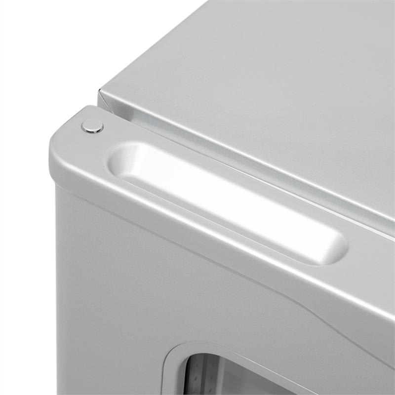 Klarstein Winehouse minibar, 17 litrov, 60 W, trieda A++, 38 dB, sklené dvere, strieborná farba – Obrázok 4