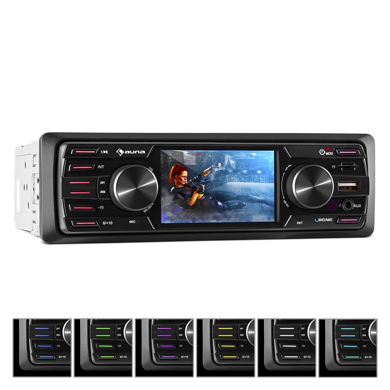 Auna MD-550BT, autorádio/moniceiver, BT, USB, SD, MP3, bez CD mechaniky, 4 x 45 W, 3" LCD, AUX – Obrázok 2