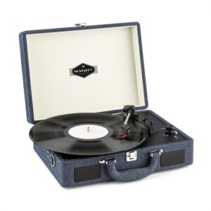 Auna Peggy Sue, retro gramofón, LP platne, USB, džínsový denim