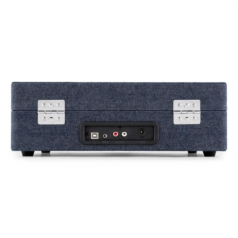 Auna Peggy Sue, retro gramofón, LP platne, USB, džínsový denim – Obrázok 3