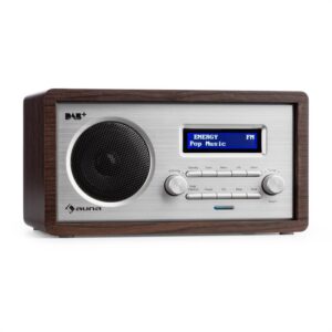 Auna Harmonica DAB+/FM rádio duálny alarm AUX LCD drevená konštrukcia wenge