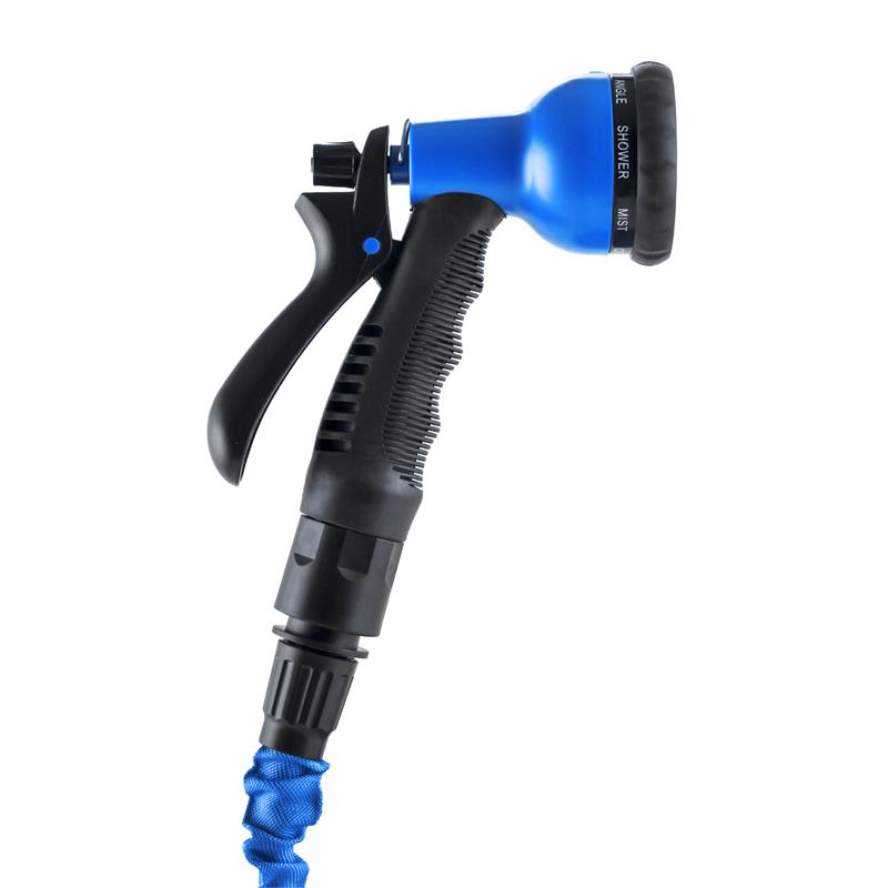 Waldbeck Water Wizard 15, flexibilná záhradná hadica, 8 funkcií, 15 m, modrá – Obrázok 3