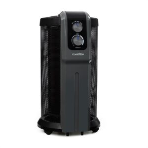 Klarstein Datscha Analog, 360° ohrievač, termostat, teplo všade dookola, 2000 W, čierny
