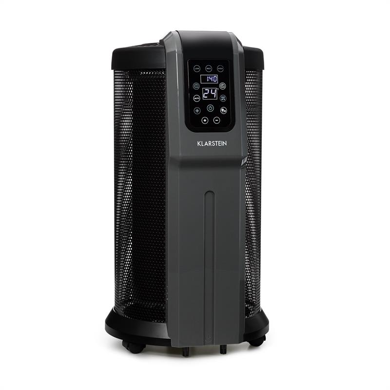 Klarstein Datscha Digital, elektrický ohrievač, 360°, termostat, diaľkový ovládač, časovač, 2200 W, čierny