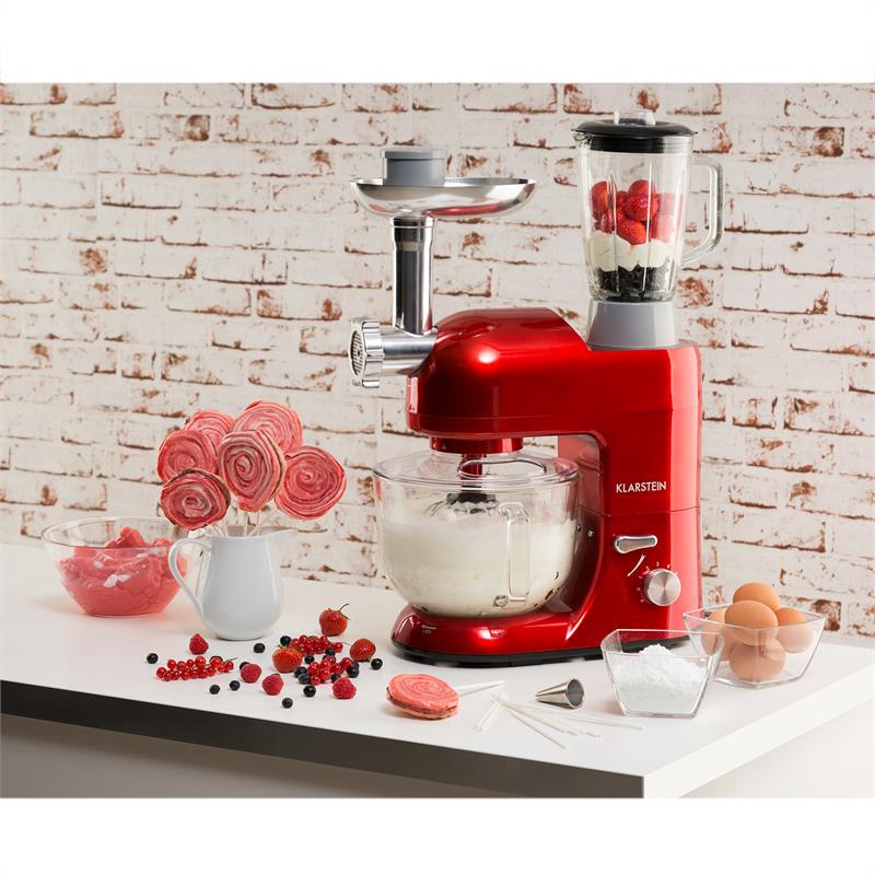 Klarstein Lucia Rossa 2G kuchynský robot, mixér, mlynček na mäso, 1800W, BPA-free – Obrázok 2