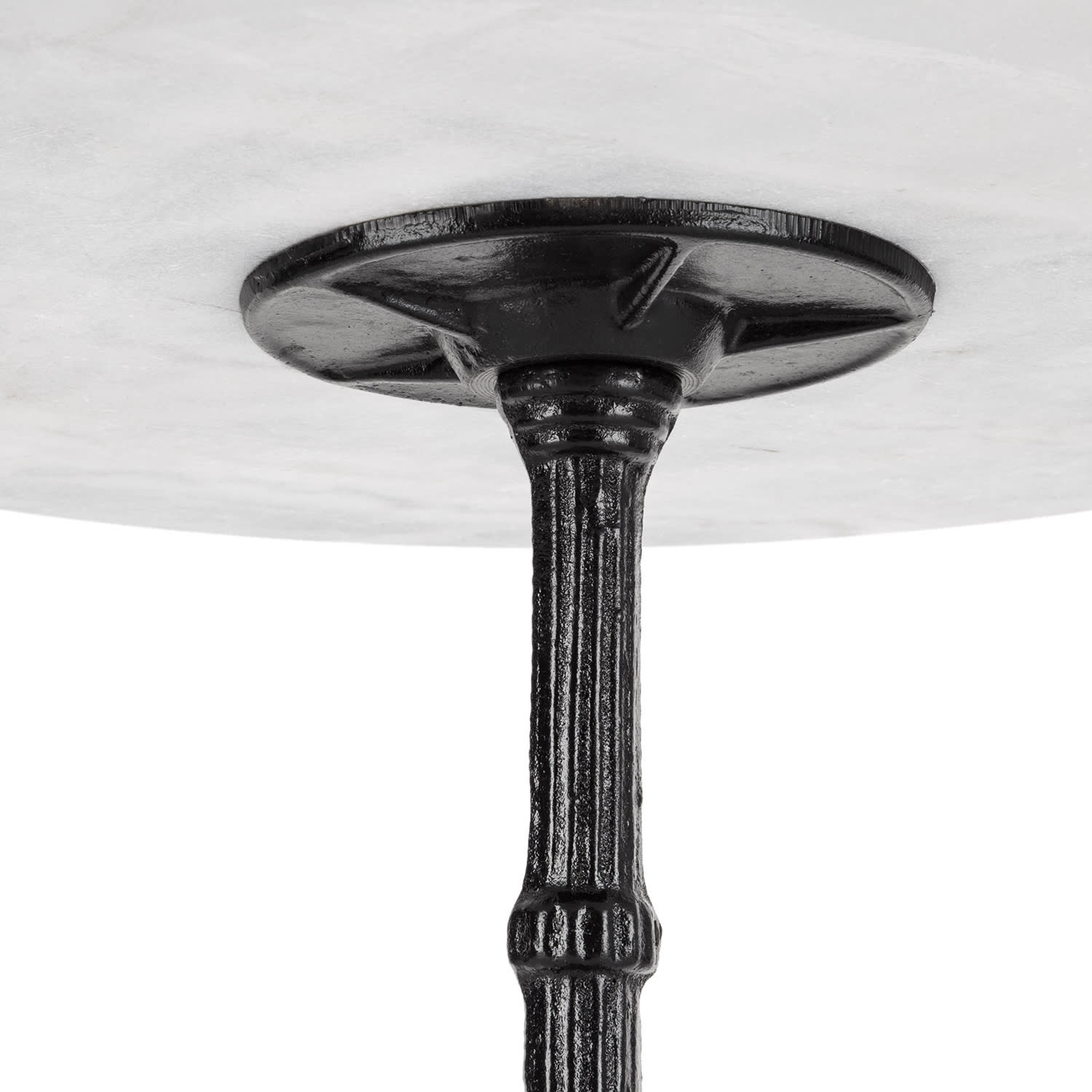 Blumfeldt Patras, bistro stôl, mramorová doska stola, Ø 60 cm, liatina, noha-stojan – Obrázok 4