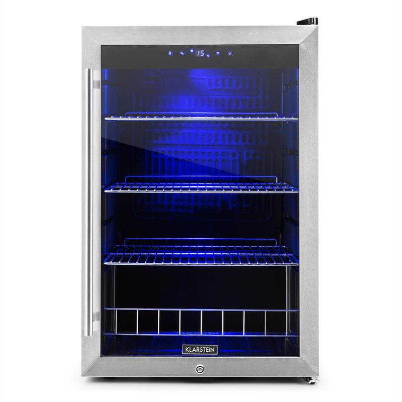 Klarstein Falcon Crest chladnička na nápoje, presklené dvere, 4-18°C, 128l, zámok, 42dB, ušľachtilá oceľ – Obrázok 3