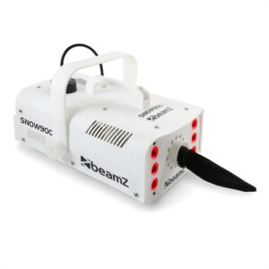 Beamz SNOW 900 LED, 900 W, biely, snehostroj s LED svetlami 3 v 1, 1 l nádrž, diaľkové ovládanie