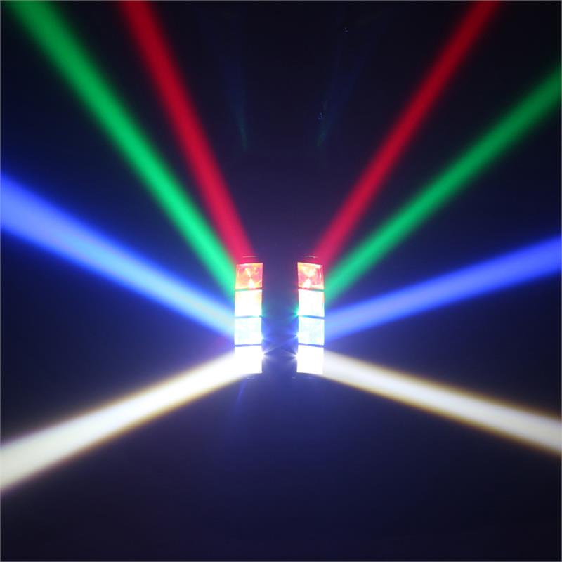 Beamz MHL820, 24 W, lištový svetelný efekt s dvojitými lúčmi, 8 x 3 W RGBW LED, DMX, infračervený diaľkový ovládač – Obrázok 4