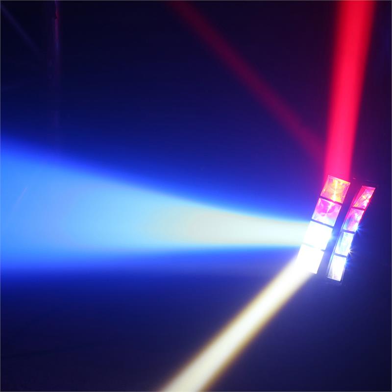 Beamz MHL820, 24 W, lištový svetelný efekt s dvojitými lúčmi, 8 x 3 W RGBW LED, DMX, infračervený diaľkový ovládač – Obrázok 5