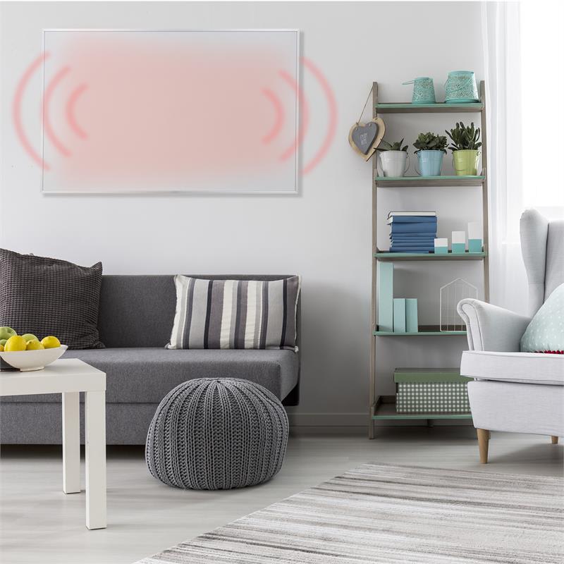 Klarstein Wonderwall IR 60 Carbon Crystal, infračervený výhrevný panel, 60x100cm, 600W, biela farba – Obrázok 2