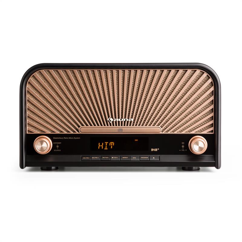Auna Glastonbury retro stereo zariadenie DAB+ FM bluetooth CD MP3 prehrávač – Obrázok 4