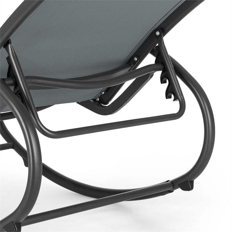Blumfeldt Santorini, hojdacie kreslo, ležadlo, hliník, polyester, šedé – Obrázok 5