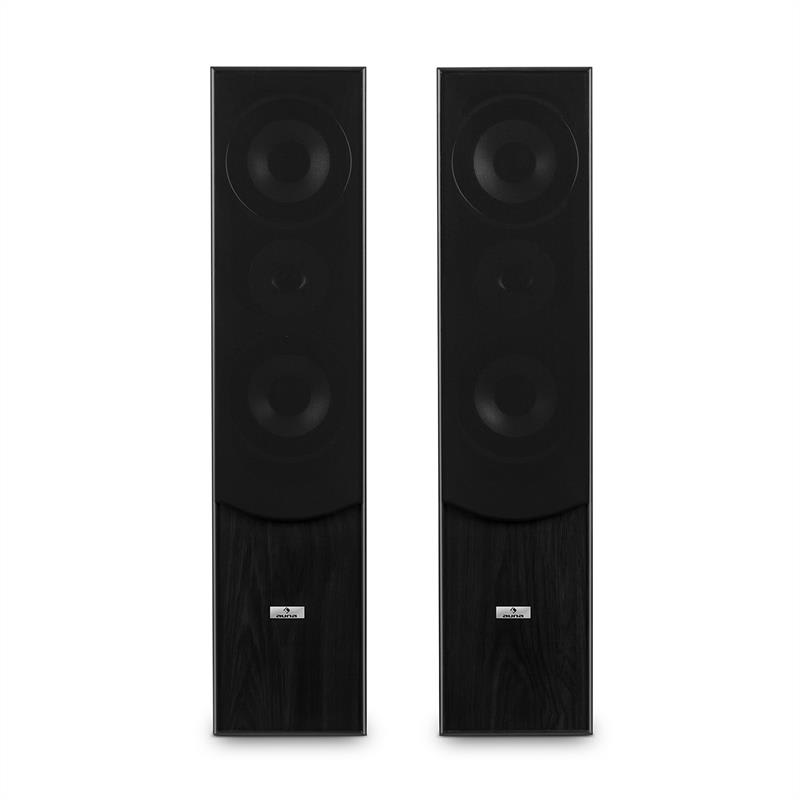 Auna L766 3-cestné basreflexné HiFi reproduktory, pár, čierna farba – Obrázok 3
